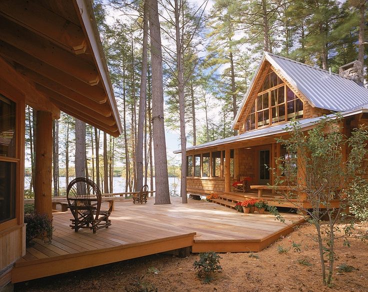 Maine Camp by Whitten Architects | Contemporary exterior, Log .