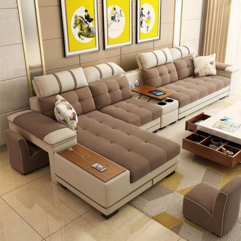 Modern Classic Fabric Sectional Sofa Set - Online Furniture Store .