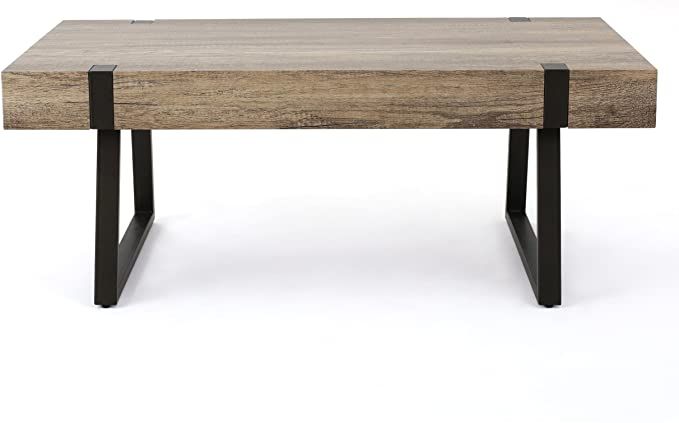 Christopher Knight Home Abitha Faux Wood Coffee Table, Canyon Grey .
