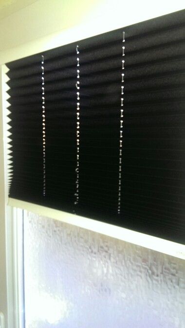 Intu pleated blind fitted beading of pvc door. No drill holes .