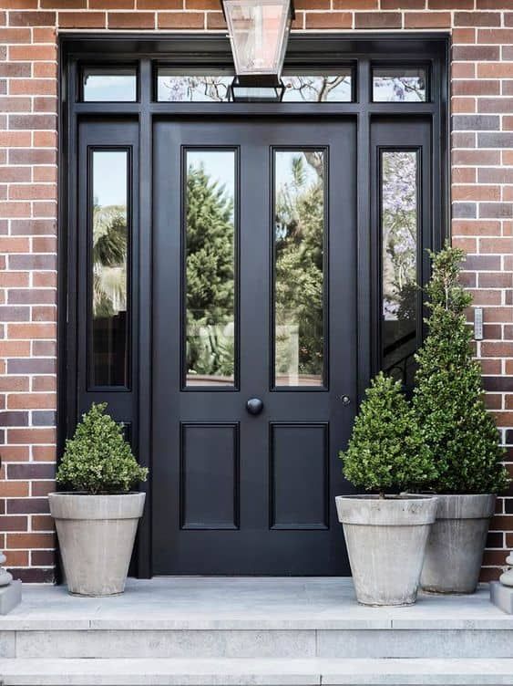 22 Stunning Black Front Door Inspirations - thetarnishedjewelblog .