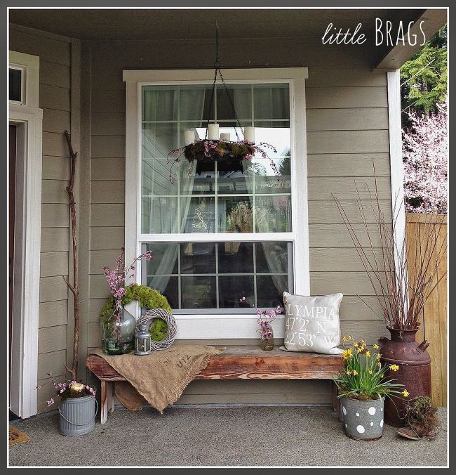 An Early Spring Porch Decorated With Nature | Spring porch decor .