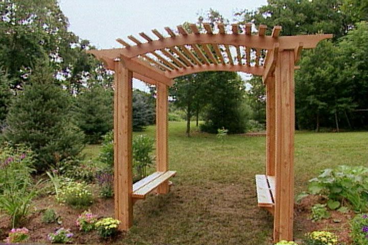 How to Build a Wood Arbor for Garden or Yard | Wood arbor, Garden .