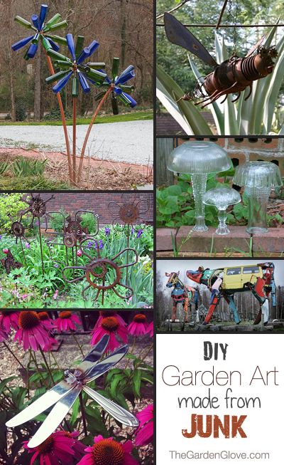 Crazy Cool Garden Art Ideas From Junk! | Garden art, Garden crafts .