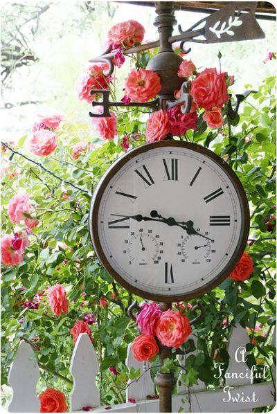 Rosy Concoctions | Garden clocks, Clock, Old cloc