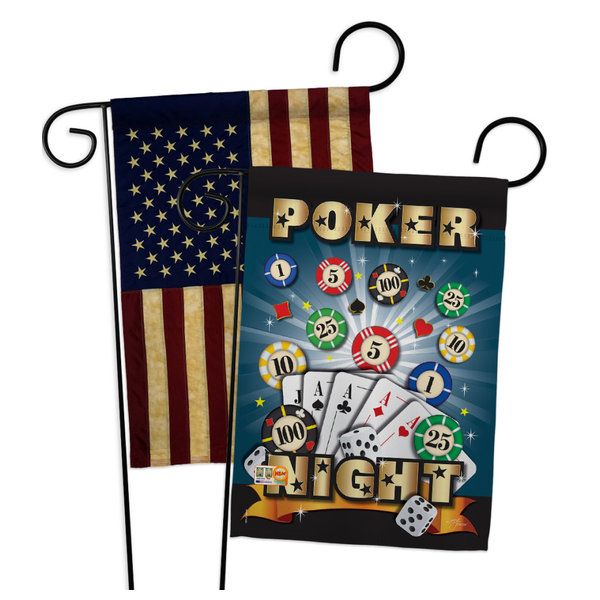 Poker Night Interests Hobbies Garden Flags Pack - Modern - Flags .