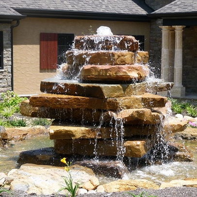 Stacked Stone Fountain Design Ideas, Pictures, Remodel, and Decor .