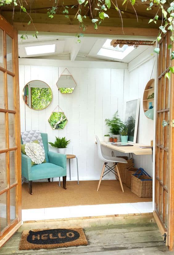 She-Shed Home Office Design Ideas and Plans | Shed interior .