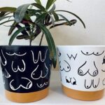 Hand painted Pots with Love by MJlittleshop on Etsy | Painted pots .