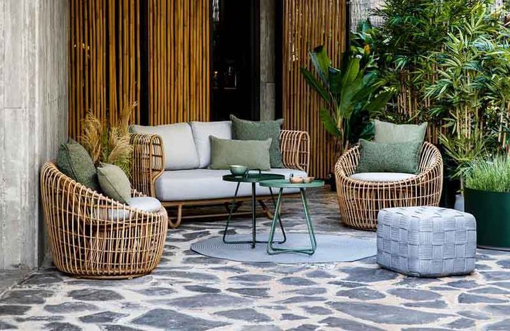 11 Chic Outdoor Patio Ideas By Style | Rattan outdoor furniture .