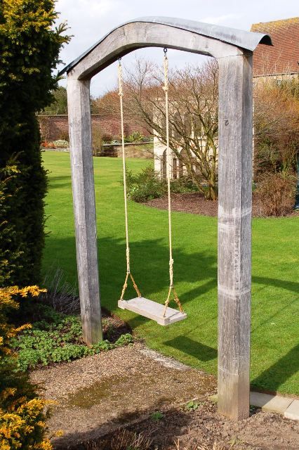Swing in archway | Backyard swings, Garden swing, Backya