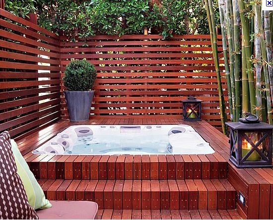 Safari | Hot tub patio, Hot tub backyard, Hot tub gard
