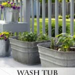 Vintage Galvanized Wash Tub Herb Garden - On Sutton Place .