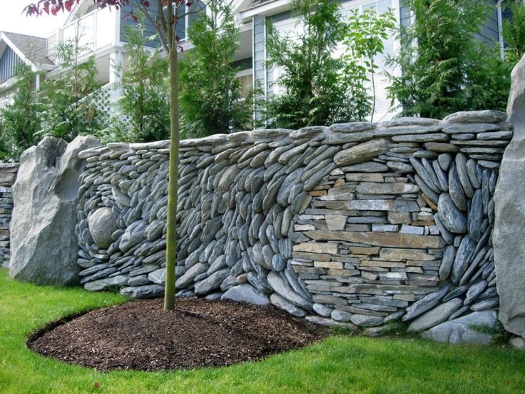 Superb Stone Wall | Rock wall gardens, Stone wall art, Garden .