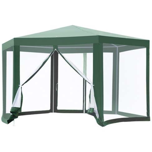 Outsunny 13ft X 13ft Outdoor Party Tent Hexagon Sun Shelter Canopy .