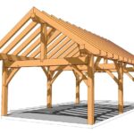 16×24 King Post Plan - Timber Frame HQ | Pavilion plans, Timber .