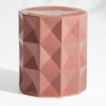 Mauve Faceted Garden Stool End Table + Reviews | Crate & Barrel .