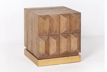 Geo Faceted End Table | Living Spac