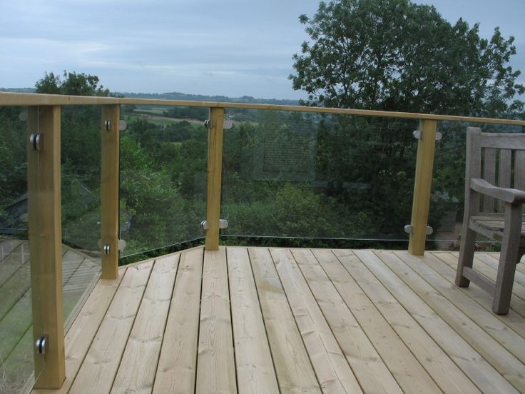 stainless steel glass railing | Demax Arch | Timber deck, Glass .