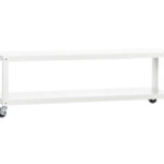 Go-Cart White Rolling TV Stand/Coffee Tab