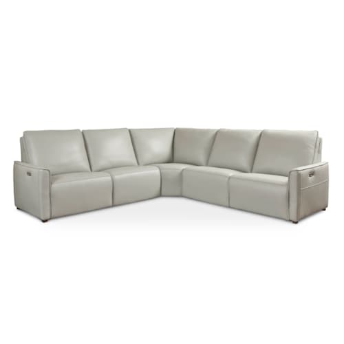 Power Reclining Modern Leather L-Shaped Sectional | Evere