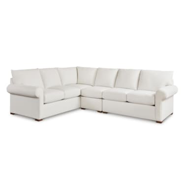 Transitional Roll Arm L-Shaped Sectional | Hanov
