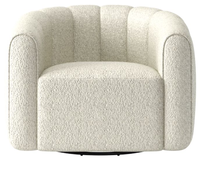 Fitz Bloce Grey Swivel Chair + Reviews | CB2 | Grey swivel chairs .