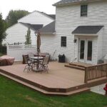 Ground level composite deck | Decks backyard, Backyard patio, Deck .