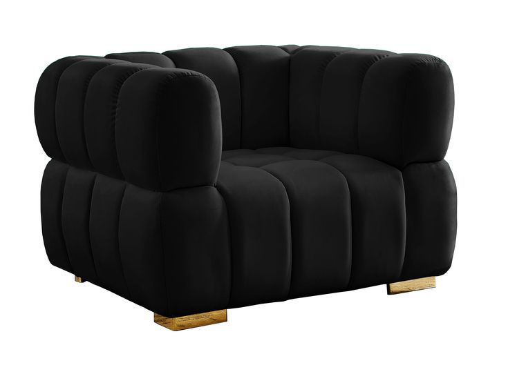 Meridian Furniture Gwen Black Velvet Chair | Black velvet chair .