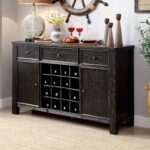 Furniture of America Sania Rustic Server with Wine Storage | Dream .