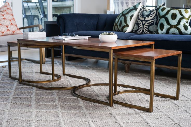 Haven Home Lincoln Nesting 3 Piece Coffee Table Set | Nesting .