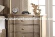 Chelmsford 3 Drawer Nightstand Antique Taupe Finish - USA .