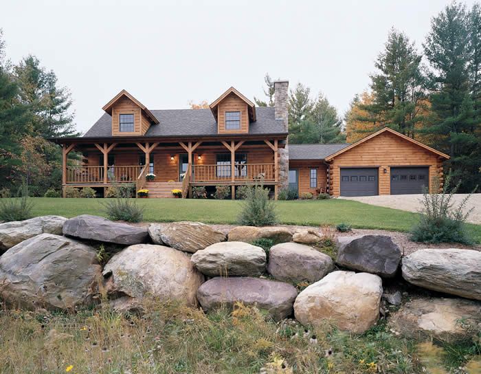 Country Landscape Ideas | House Plans and More | Log home designs .