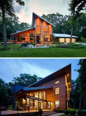 16 Examples Of Modern Houses With A Sloped Roof | House roof .