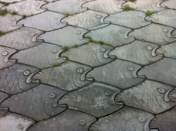 Interlocking fish! | Yard Art | Pinterest | Fish, Cement Pavers .
