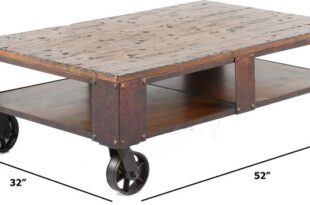 Pinebrook Industrial Coffee Table on Wheels | RC Willey | Coffee .