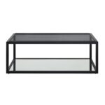 Ellis Glass Coffee Table With Storage | Living Spac