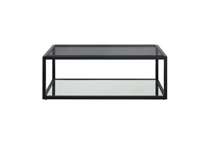 Ellis Glass Coffee Table With Storage | Living Spac
