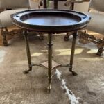 Vintage Sarreid Brass Occasional Table Hollywood Regency - Et