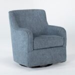 Katrina Blue Swivel Glider Chair | Living Spac