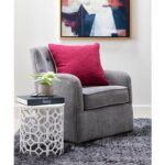 Katrina Grey Swivel Glider Chair | Living Spac