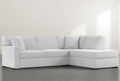 Aspen Light Grey 2 Piece Sectional with Right Arm Facing Chaise .