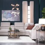transitional Living Room with Kristen Silver Grey 6 Piece Power .