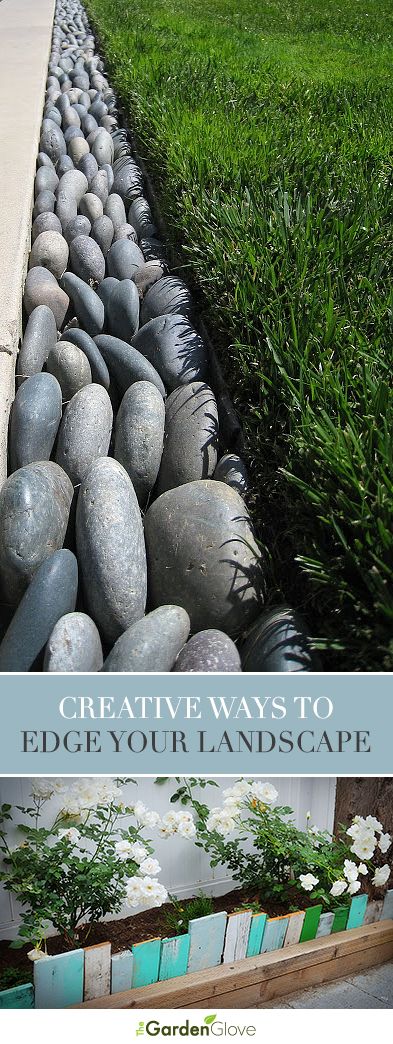Garden Edging: Landscape Edging Ideas with Recycled Materials .