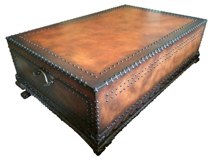 Ralph Lauren Leather Trunk or Coffee Table | Leather trunk .