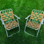 Vintage Lawn Chairs 2 Green & Gold Tubed Aluminum Metal - Etsy .