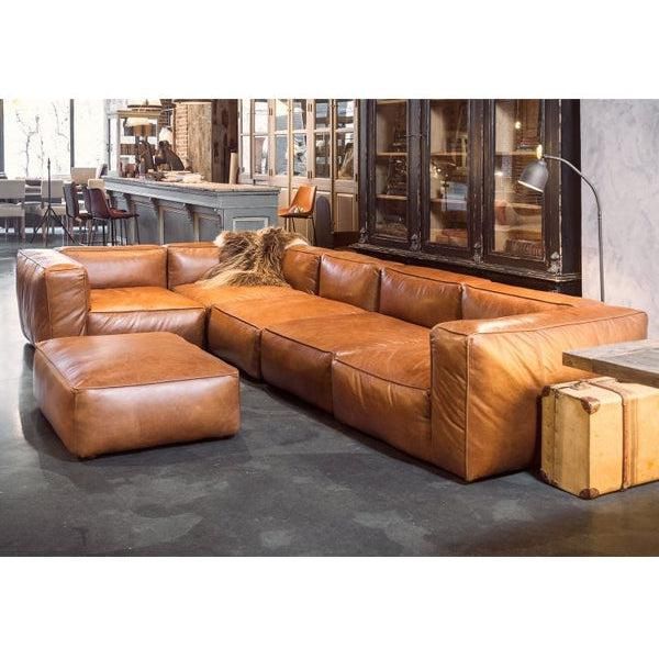 5 Piece Tan Leather Dream Modular Sofa | Leather corner sofa .