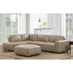 McCallis Leather Chaise Sectional | Leather chaise sectional .