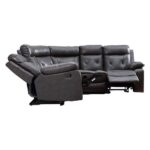 HomeRoots 80" X 80" X 40" Dark Gray Sectional - Contemporary .