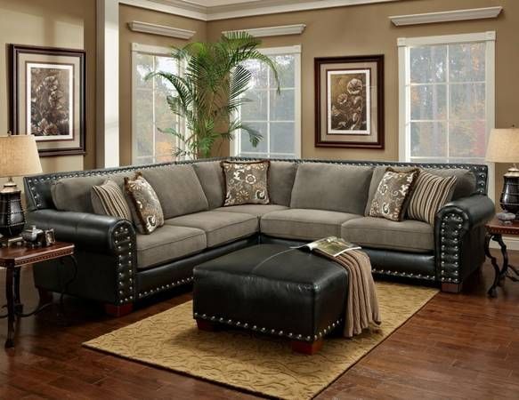 Black Leather Couch With Nailhead Trim • Variant Living | White .